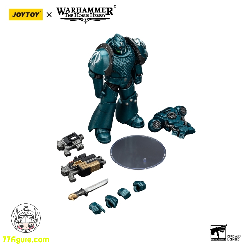 【品切れ】ジョイトイ JoyToy Source 1/18 『ウォーハンマー ホルスの異端』アルファ・レギオン ヘッドハンター ベインストライク コンビボルターとパワーダガー付き 塗装済み可動フィギュア