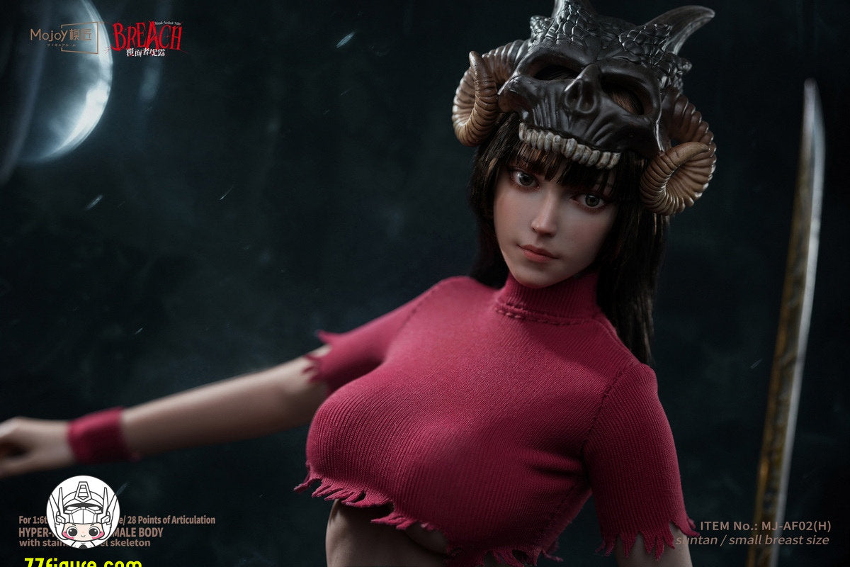 【予約商品】Mojoy 1/6 MJ-AF02H スレンダーガールボディ ヘッドスカルプ付き レッドVer. 塗装済み可動フィギュア