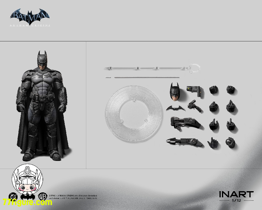 【予約商品】INART 1/12 バットマン：アーカム・オリジンズ バットマン 塗装済み可動フィギュア