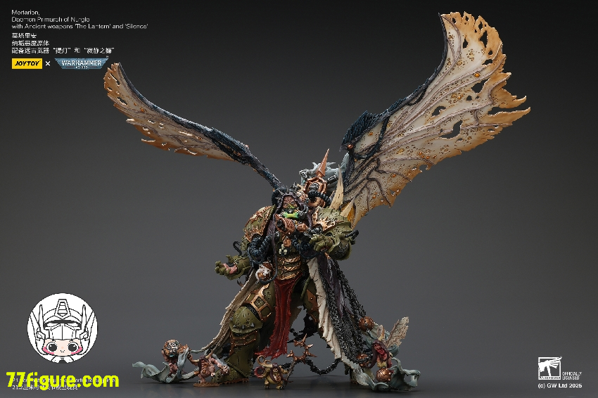 【予約商品】ジョイトイ JoyToy Source 1/18 『ウォーハンマー40K』モータリオン ナーグルのデーモン・プライマーク 古代の武器「ランタン」と「サイレンス」付き 塗装済み可動フィギュア