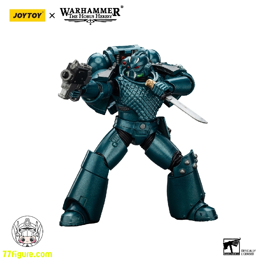 【品切れ】ジョイトイ JoyToy Source 1/18 『ウォーハンマー ホルスの異端』アルファ・レギオン ヘッドハンター ベインストライク コンビボルターとパワーダガー付き 塗装済み可動フィギュア