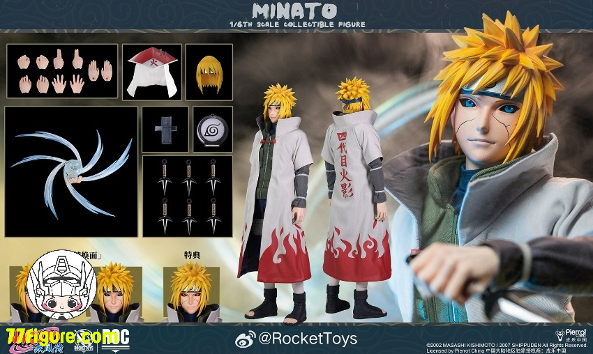 【予約受付終了】Rocket Toys 1/6 公式公認 『NARUTO -ナルト-』波風ミナト 四代目火影Ver. 塗装済み可動フィギュア