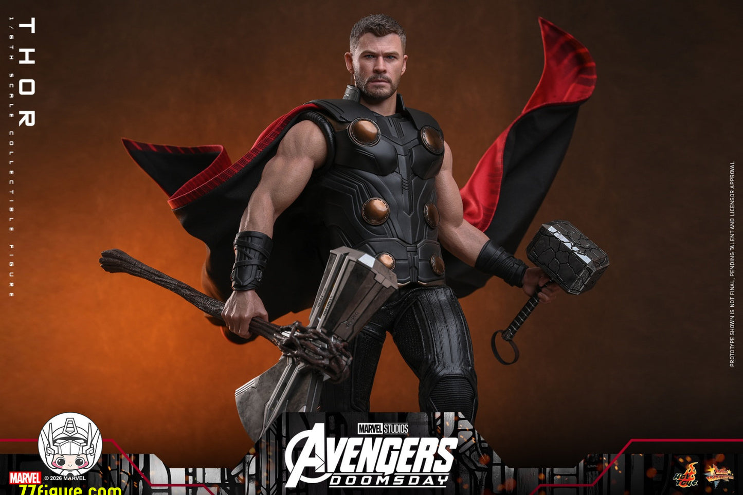 【予約商品】Hot Toys 1/6 MMS918『アベンジャーズ：ドゥームズデイ』ソー 通常版 塗装済み可動フィギュア