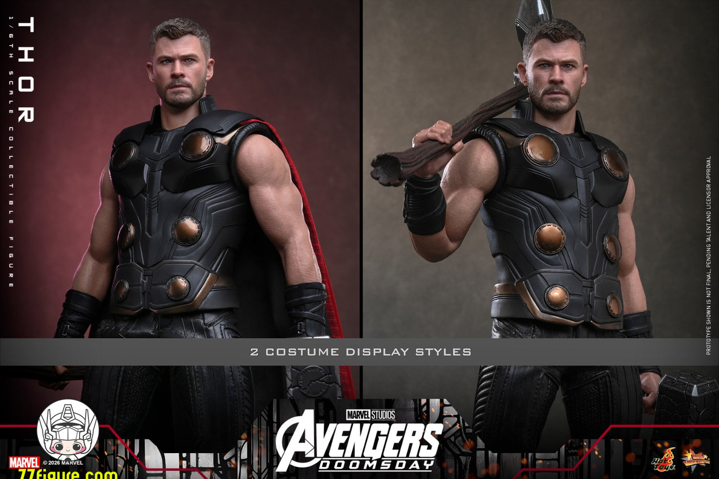 【予約商品】Hot Toys 1/6 MMS918『アベンジャーズ：ドゥームズデイ』ソー 通常版 塗装済み可動フィギュア