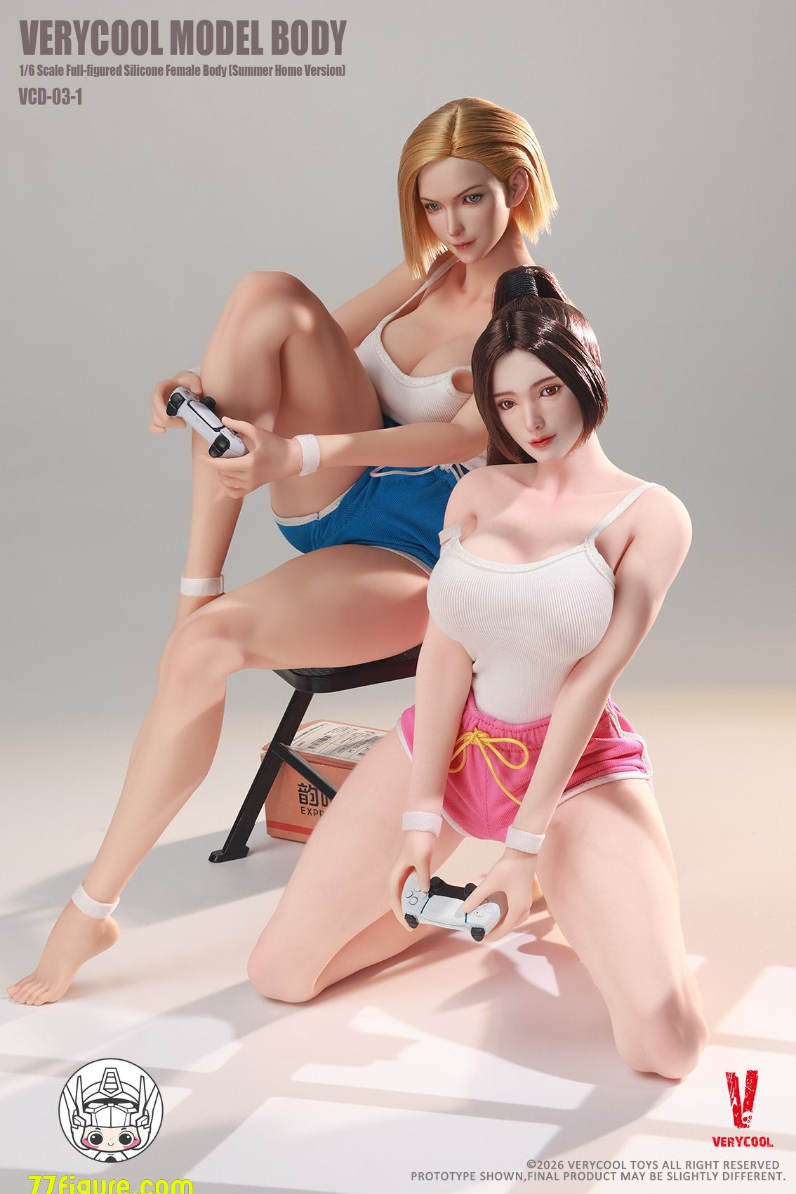 Verycool 1/6 VCD-03-1B 3号シリコン女性素体 豊満体型 自然肌 サマールームウェアVer. 塗装済み可動フィギュア