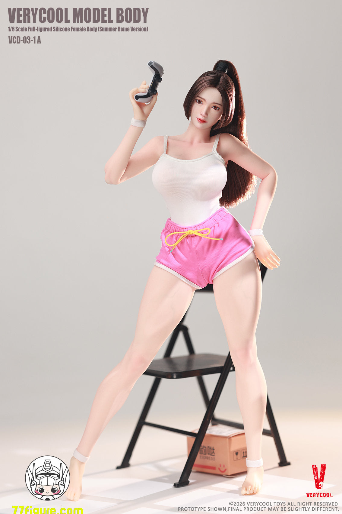Verycool 1/6 VCD-03-1A 3号シリコン女性素体 豊満体型 色白肌 サマールームウェアVer. 塗装済み可動フィギュア
