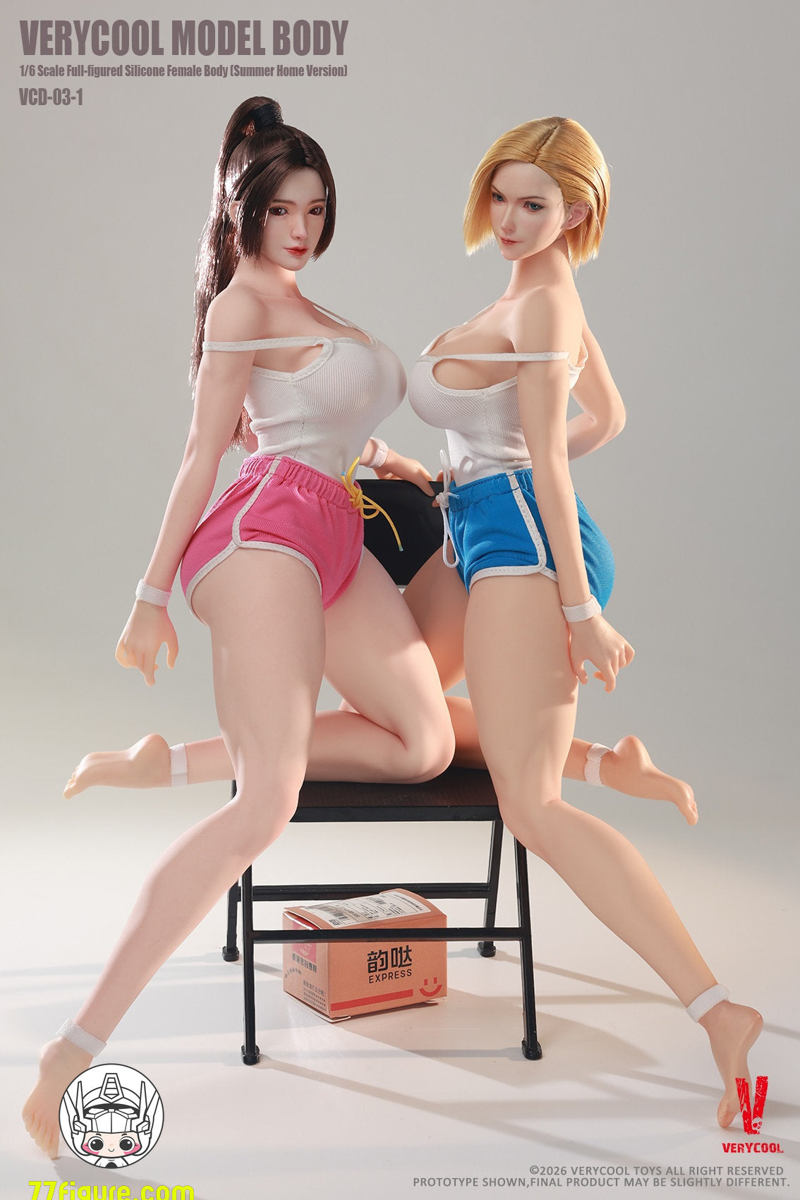 Verycool 1/6 VCD-03-1A 3号シリコン女性素体 豊満体型 色白肌 サマールームウェアVer. 塗装済み可動フィギュア