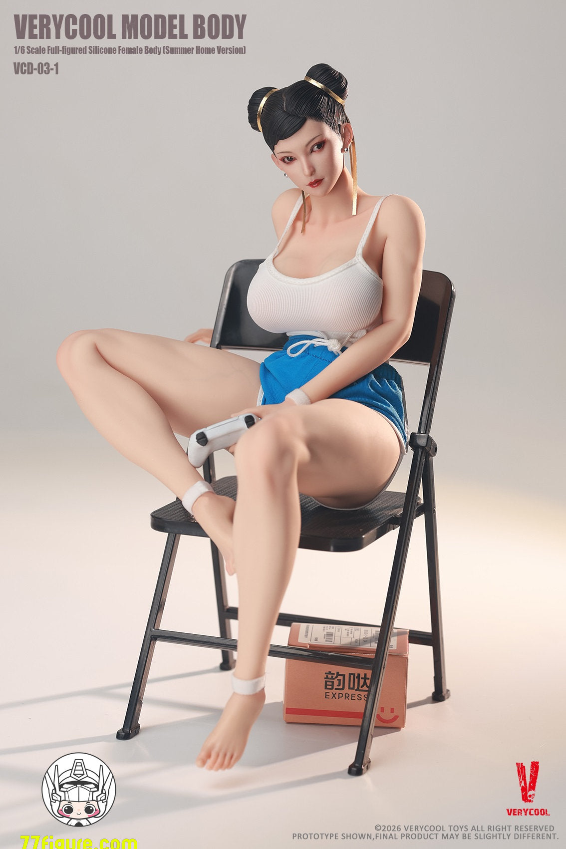 Verycool 1/6 VCD-03-1B 3号シリコン女性素体 豊満体型 自然肌 サマールームウェアVer. 塗装済み可動フィギュア