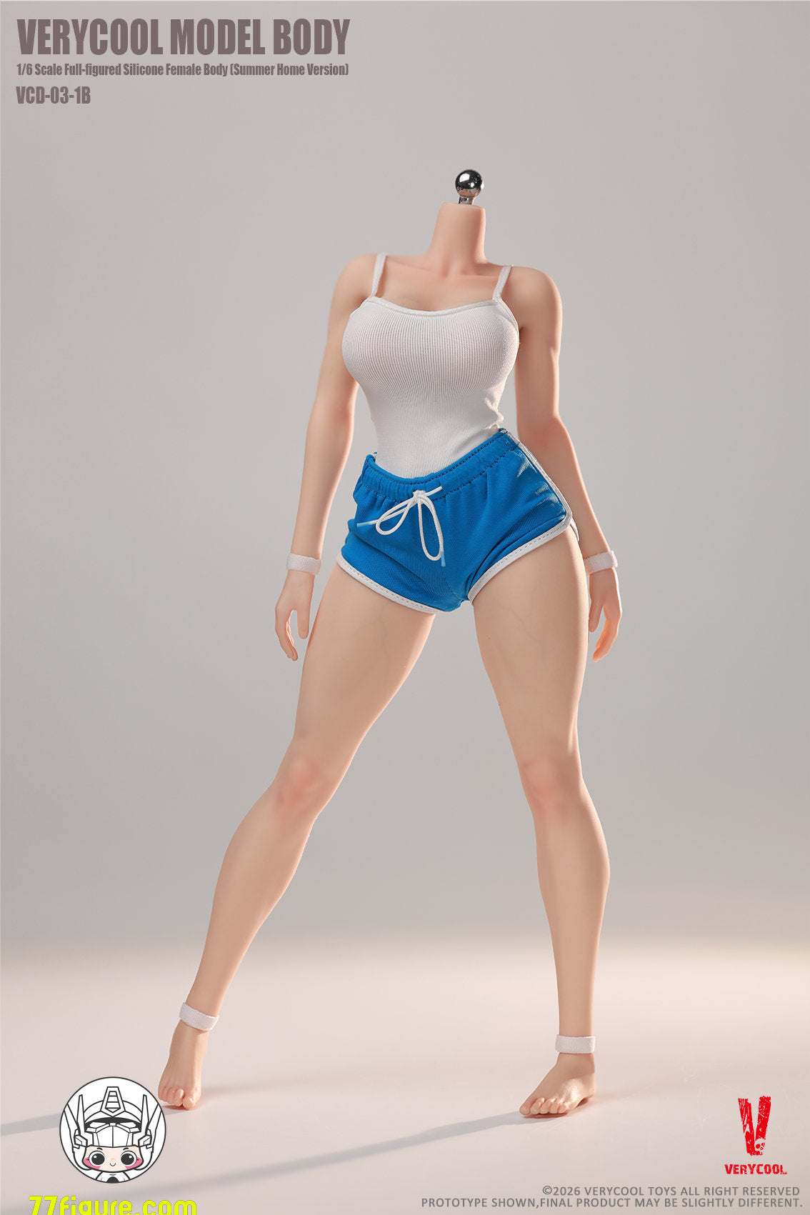Verycool 1/6 VCD-03-1B 3号シリコン女性素体 豊満体型 自然肌 サマールームウェアVer. 塗装済み可動フィギュア