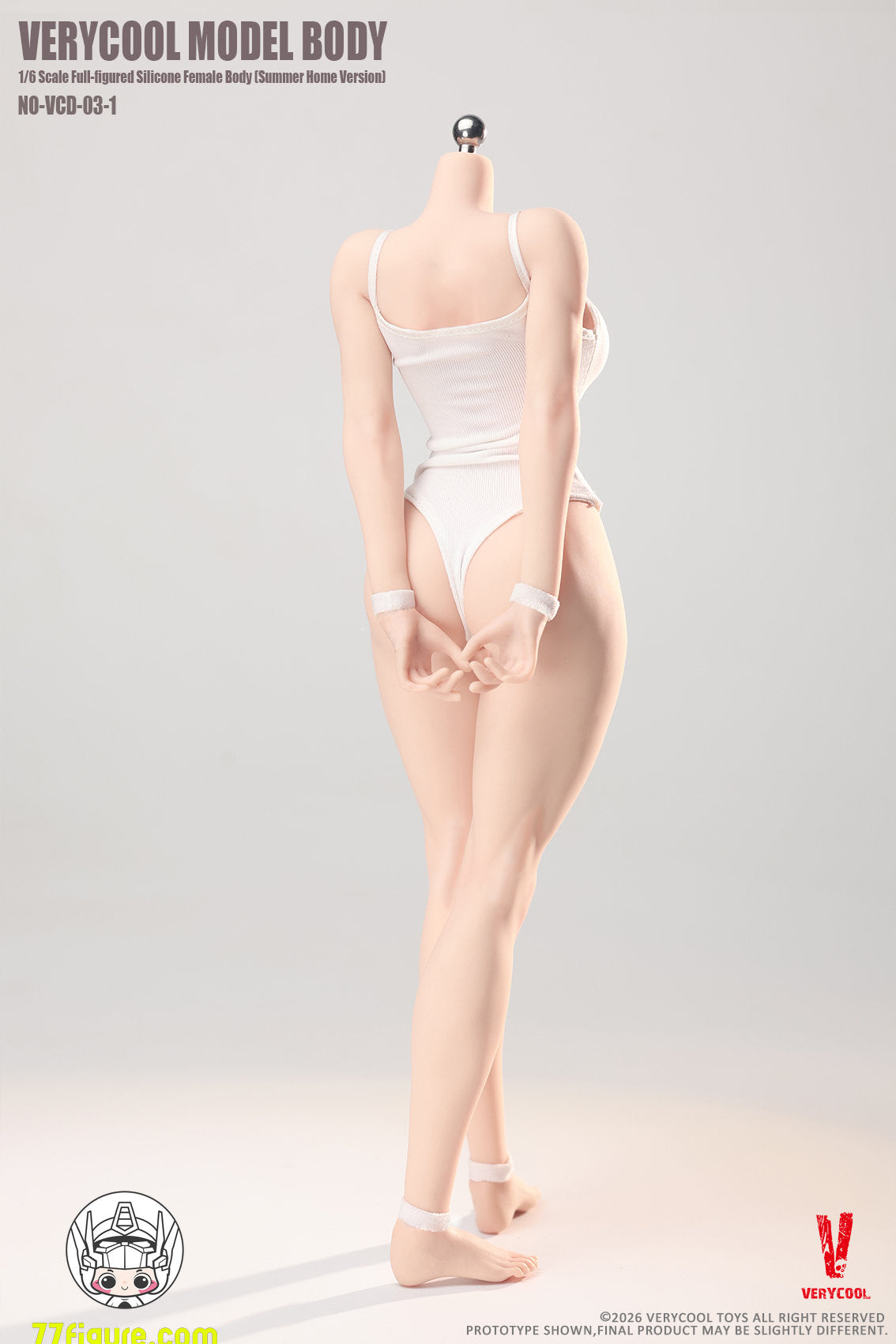 Verycool 1/6 VCD-03-1A 3号シリコン女性素体 豊満体型 色白肌 サマールームウェアVer. 塗装済み可動フィギュア