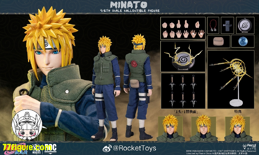 【予約受付終了】Rocket Toys 1/6 『NARUTO -ナルト-（疾風伝）』 波風 ミナト 黄色い閃光 Ver. 塗装済み可動フィギュア
