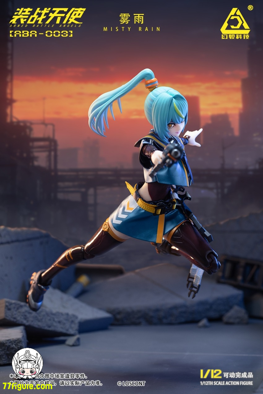 Loscont 1/12 ABA-003『装戦天使』霧雨 塗装済み可動フィギュア