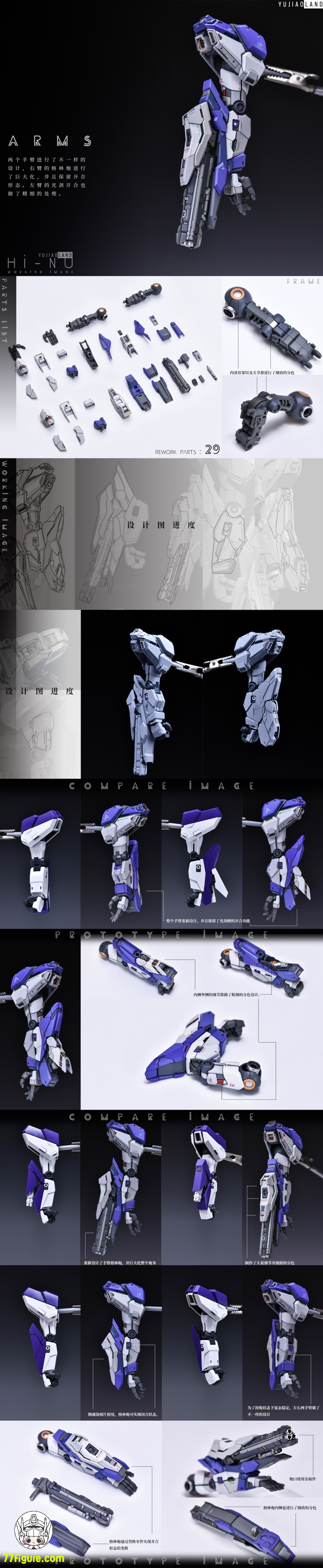 YuJiao Land 1/100 RX-93-v2 Hi-νガンダム用 アップグレード ガレージキット