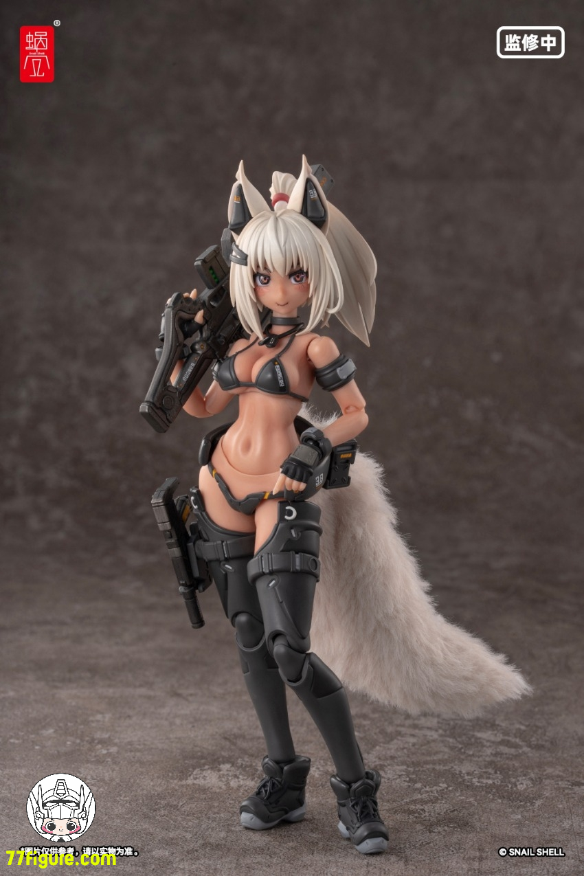 【先行販売】蝸之殻(スネイルシェル)  1/12 タクティカル マスク 水着 キツネ娘 塗装済み可動フィギュア