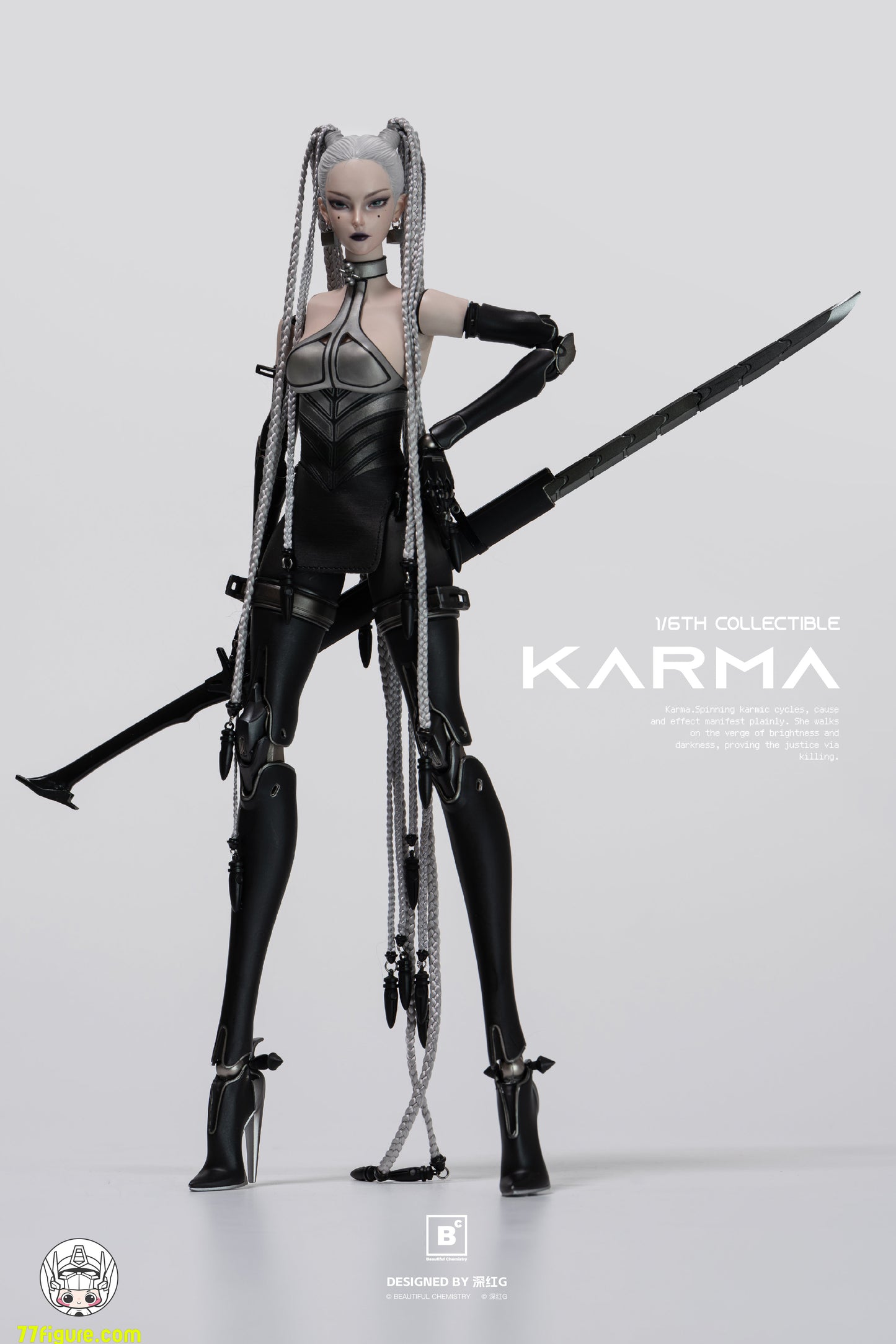 【予約受付終了】Beautiful Chemistry x Crimson G 1/6 BC202518 ホワイトナイト アルバシリーズ カルマ 塗装済み可動フィギュア