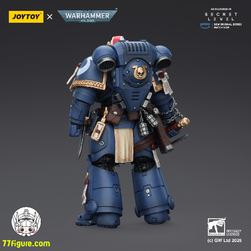 【品切れ】ジョイトイ JoyToy Source 1/18 『ウォーハンマー40K』ウルトラマリーンズ タイタス ローレルズ オブ ヴィクトリー付き 塗装済み可動フィギュア