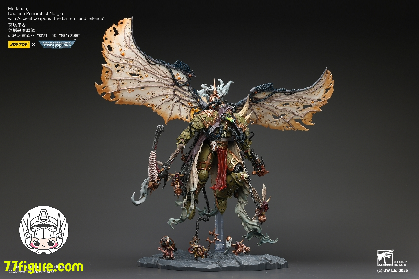 【予約商品】ジョイトイ JoyToy Source 1/18 『ウォーハンマー40K』モータリオン ナーグルのデーモン・プライマーク 古代の武器「ランタン」と「サイレンス」付き 塗装済み可動フィギュア