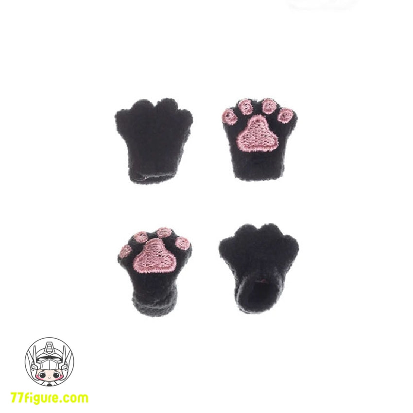 【先行販売】HASUKI 1/12 CS011 アクションフィギュア用（黒） 猫の足の手袋 ＆靴 セット