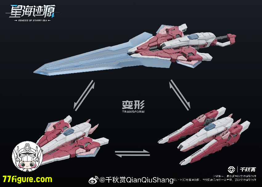 【先行販売】千秋賞 1/100 XH-B01A 星海迹源 揺光破軍 ピンク II プラモデル