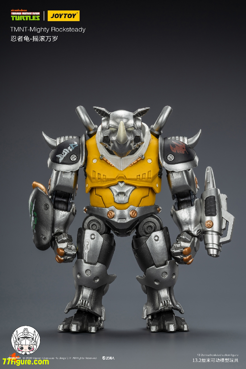 【予約受付終了】ジョイトイ JoyToy 1/18 ティーンエイジ  ミュータント ニンジャ タートルズ 『TMNT』マイティ・ロックステディ 塗装済み可動フィギュア