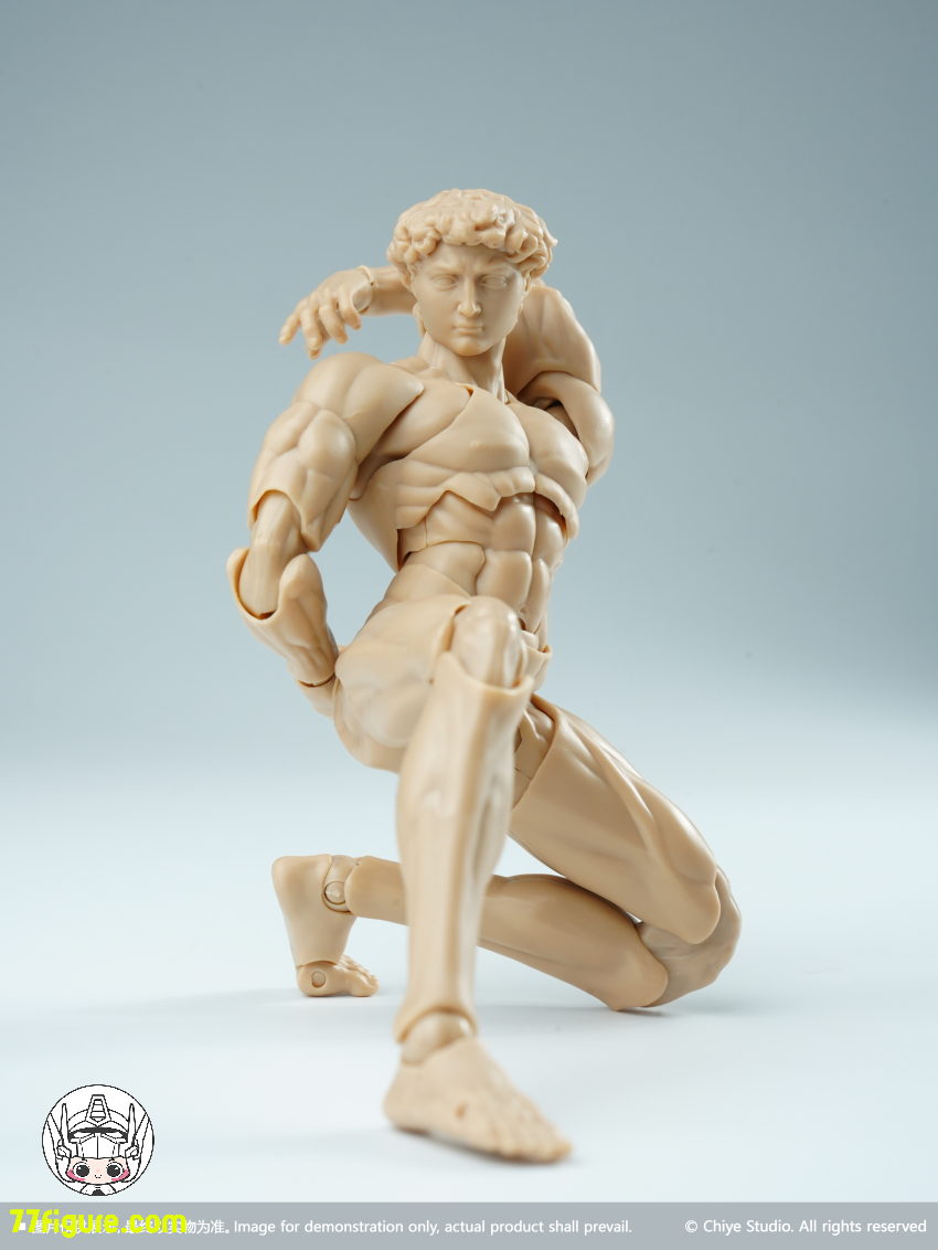 Chiye Studio 1/12 David 可動男性素体 イエローVer. 塗装済み可動フィギュア