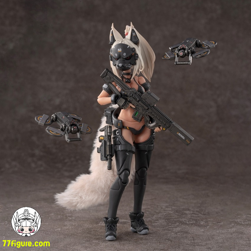 【先行販売】蝸之殻(スネイルシェル)  1/12 タクティカル マスク 水着 キツネ娘 塗装済み可動フィギュア