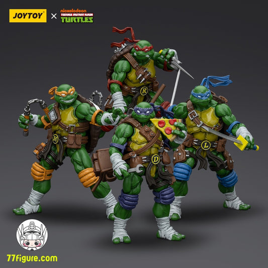 JoyToy 1/18 ティーンエイジ  ミュータント ニンジャ タートルズ 『TMNT』4体セット塗装済み可動フィギュア