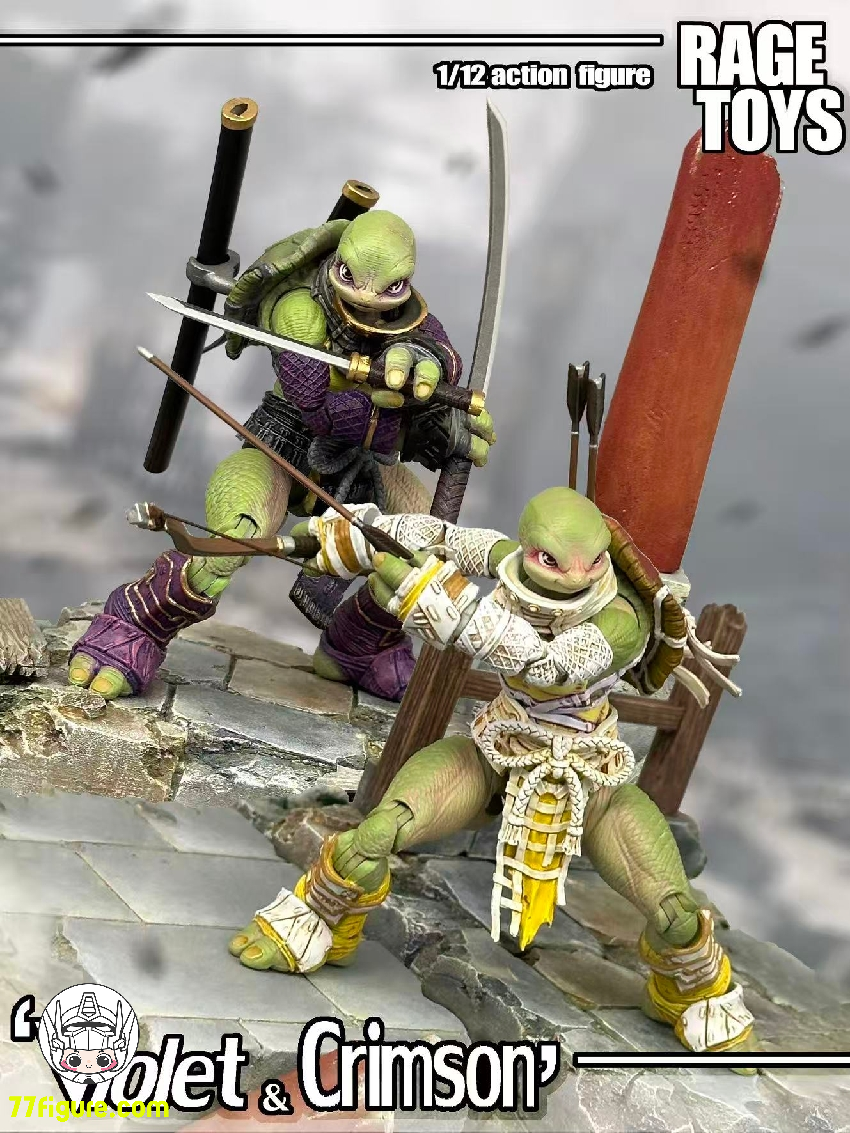 【予約商品】Rage Toys 1/12 ヴァイオレット＆クリムゾン タートル シスターズ 2体セット 塗装済み可動フィギュア