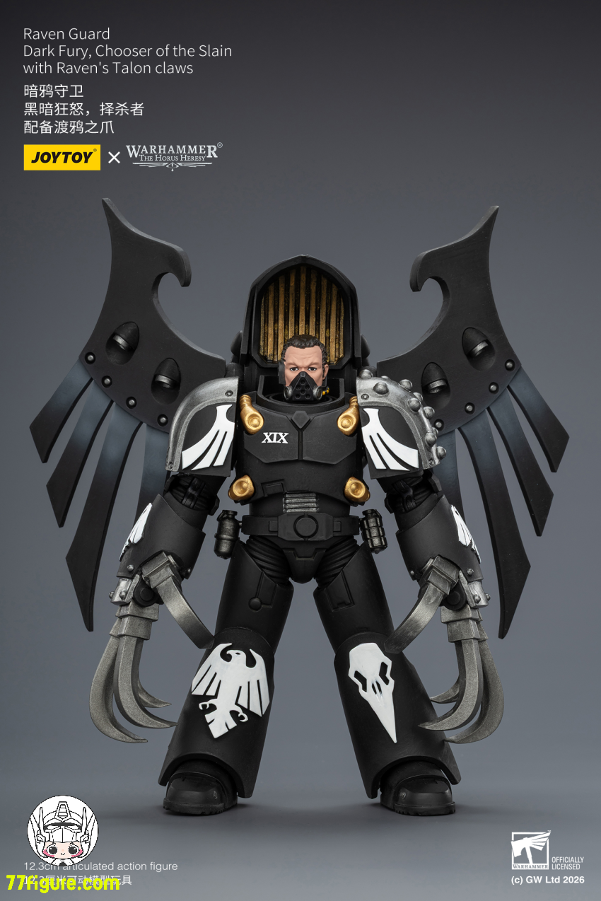 【予約受付終了】ジョイトイ JoyToy Source 1/18『ウォーハンマー ホルスの異端』レイヴンガード ダークフューリー 殺選者 大鴉の鉤爪付き 塗装済み可動フィギュア