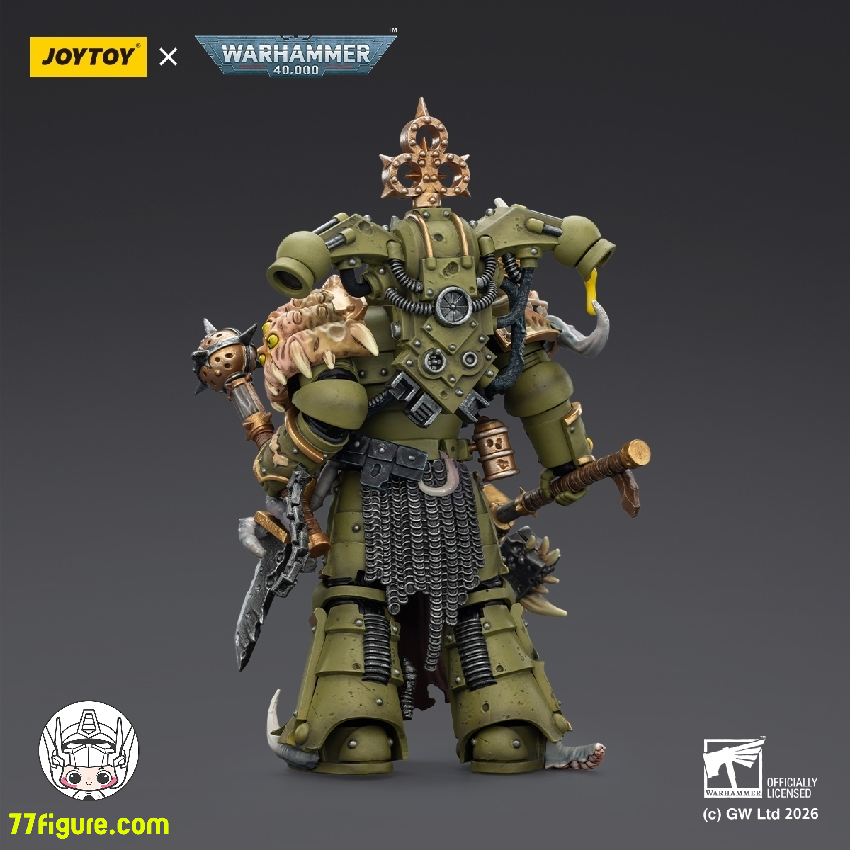 【品切れ】ジョイトイ JoyToy Source 1/18 『ウォーハンマー40K』デスガード プレイグ マリン ブボティック アックスとプレイグ ナイフ付き 塗装済み可動フィギュア