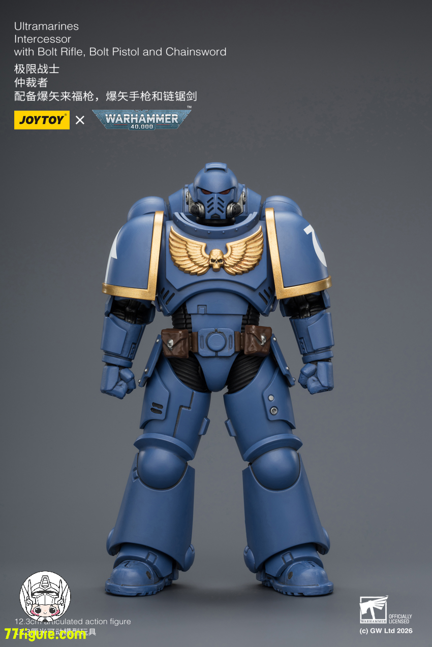 【予約商品】ジョイトイ JoyToy Source 1/18 『ウォーハンマー40K』ウルトラマリーンズ インターセッサー ボルトライフル ボルトピストル チェーンソード付き 塗装済み可動フィギュア