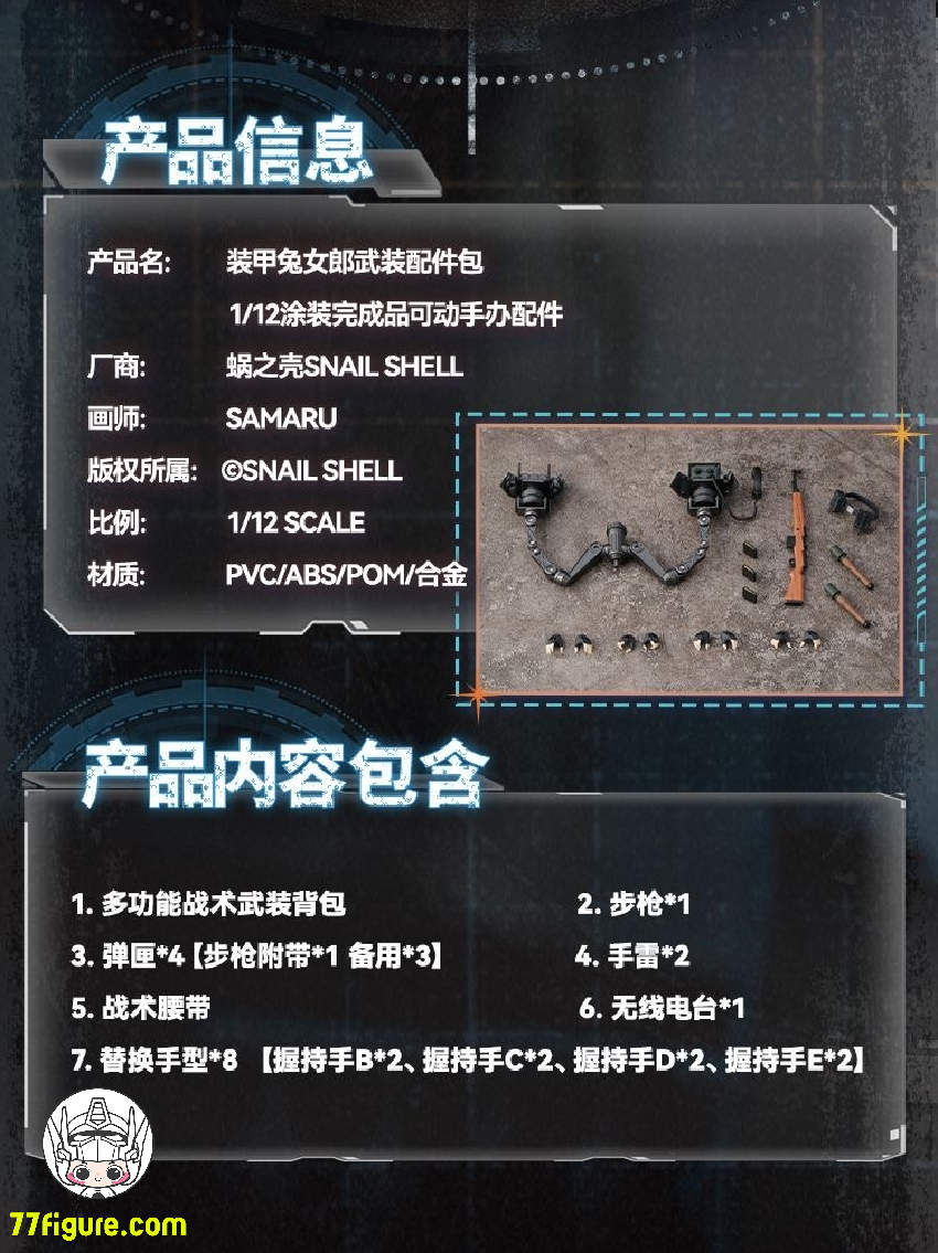 蝸之殻(スネイルシェル) 1/12 RA-03 装甲ウサギ アンネリーゼ用 アクセサリーパック