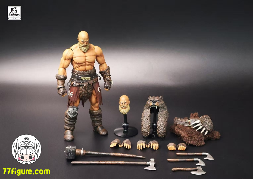 【予約商品】Xesray Studio 1/12 024 ブランソック ベア ヘッド 塗装済み可動フィギュア