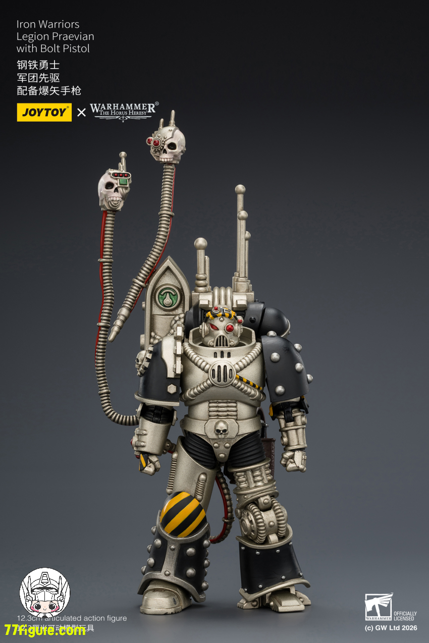 【予約受付終了】ジョイトイ JoyToy Source 1/18『ウォーハンマー ホルスの異端』アイアン ウォリアーズ レギオンのプラエヴィアン ボルトピストル付き 塗装済み可動フィギュア