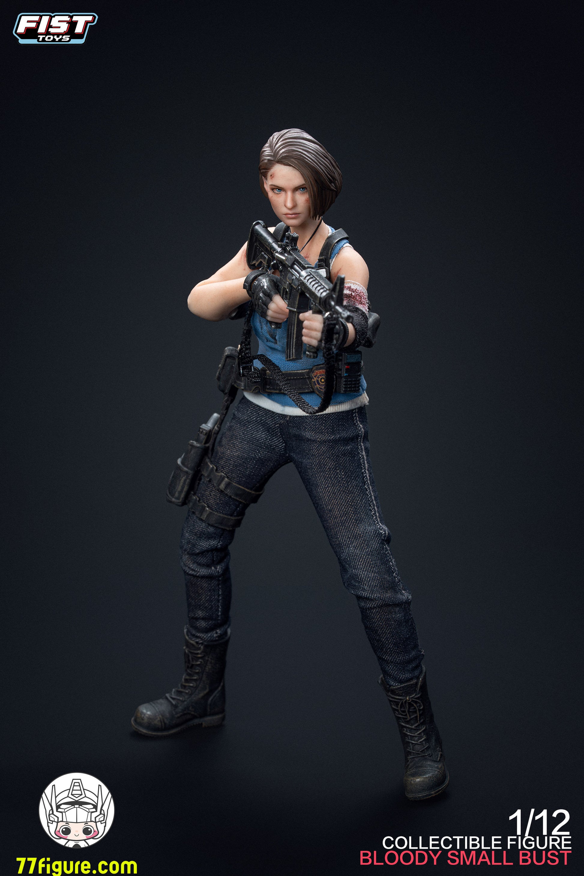 Fist Toys 1/12 FIST-002 ドゥームズデイ・コップ ブラッディVer. スモールバストVer. 塗装済み可動フィギュア