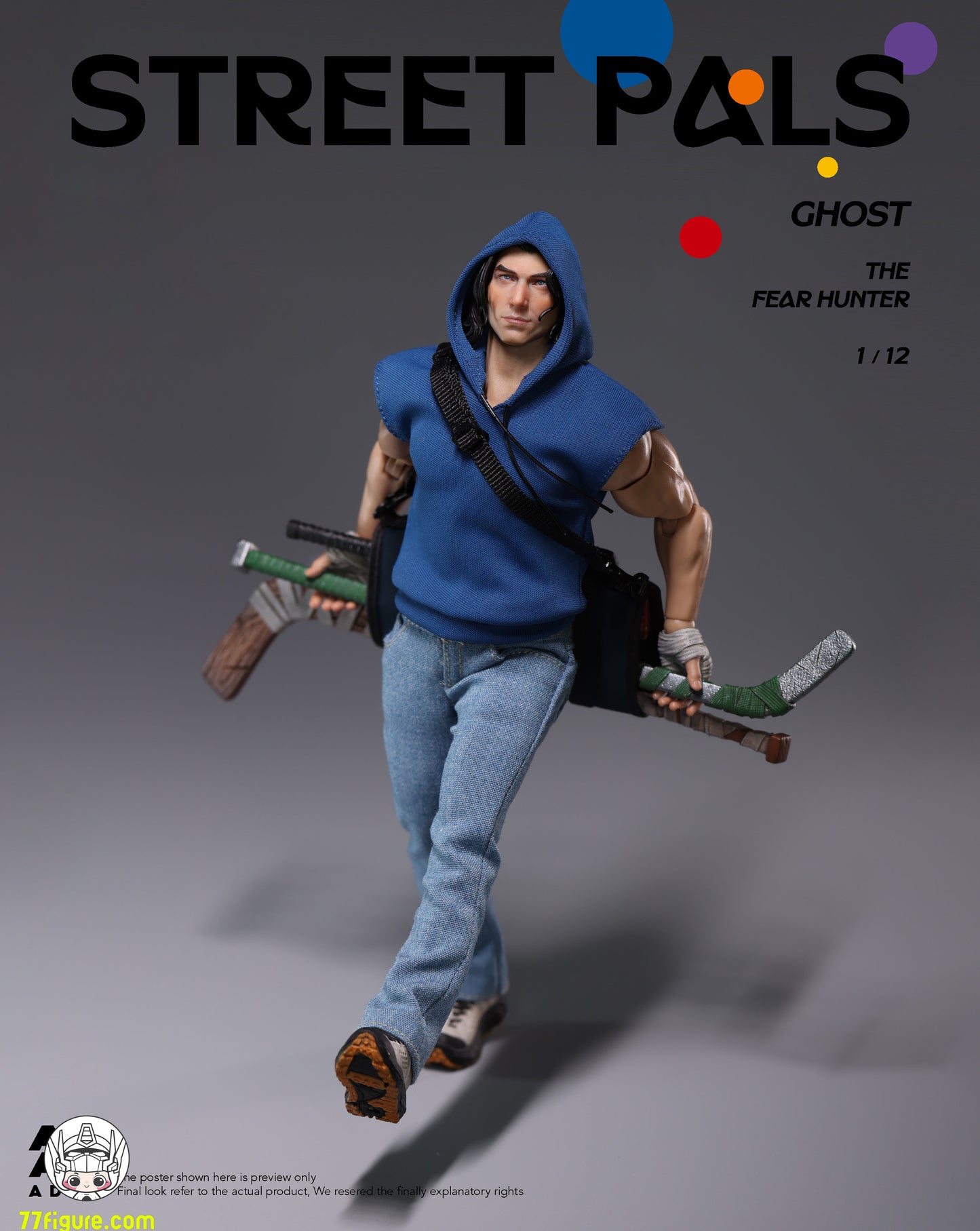 【予約商品】ADAM 1/12 ADS-001 Street Pals ゴースト・ザ・フィアハンター 塗装済み可動フィギュア