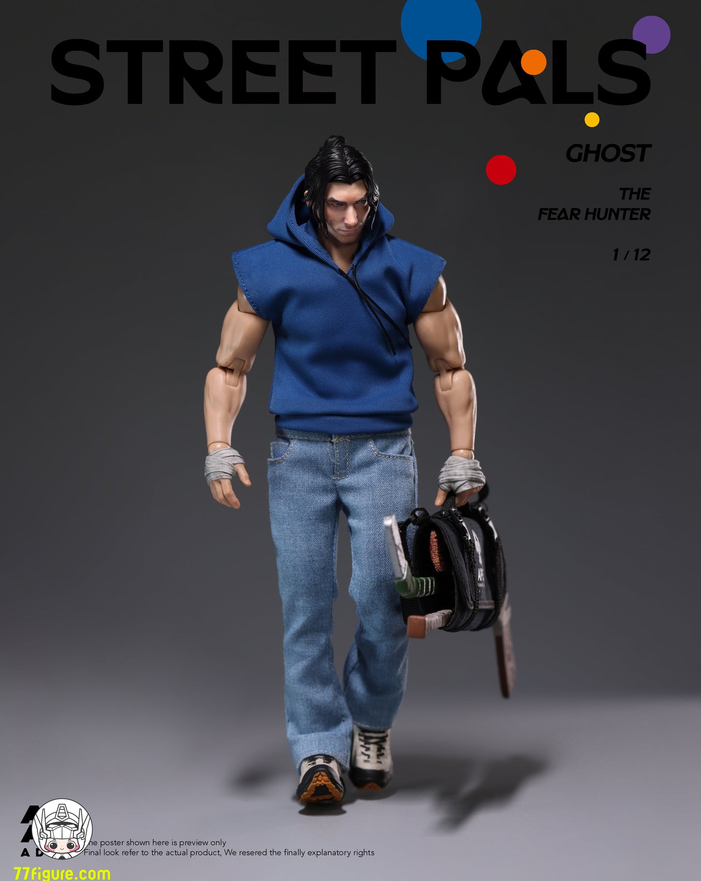 【予約商品】ADAM 1/12 ADS-001 Street Pals ゴースト・ザ・フィアハンター 塗装済み可動フィギュア