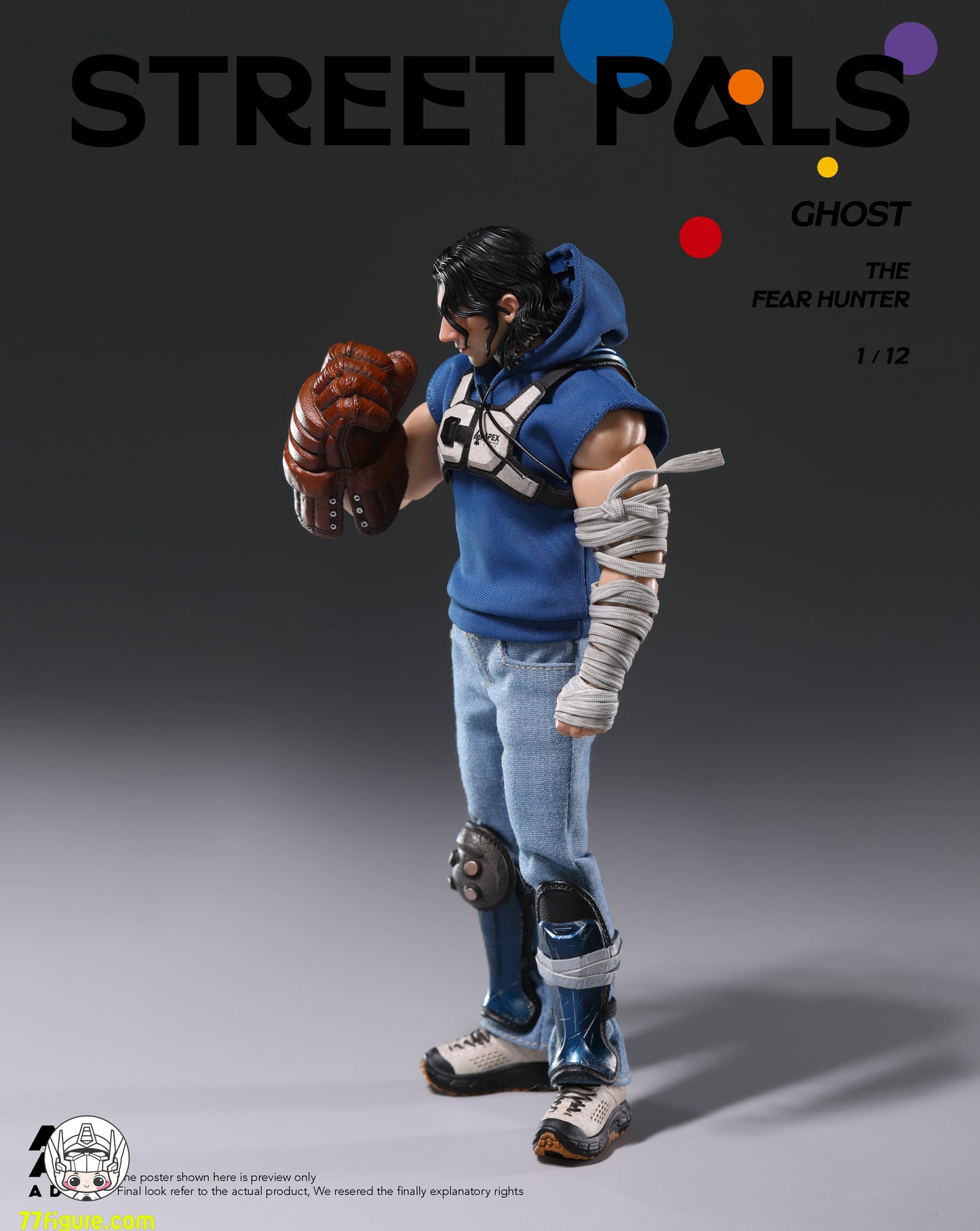 【予約商品】ADAM 1/12 ADS-001 Street Pals ゴースト・ザ・フィアハンター 塗装済み可動フィギュア