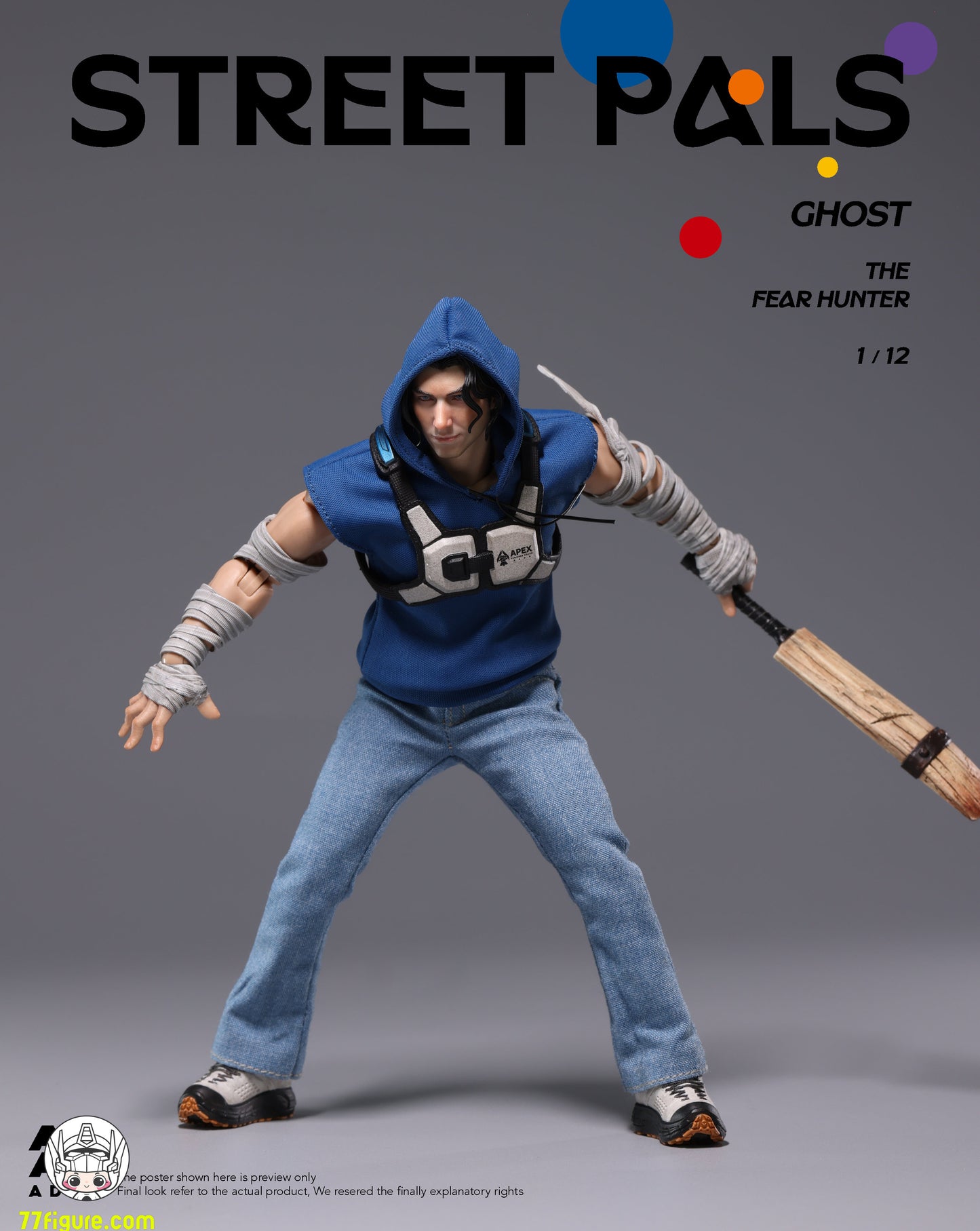 【予約商品】ADAM 1/12 ADS-001 Street Pals ゴースト・ザ・フィアハンター 塗装済み可動フィギュア