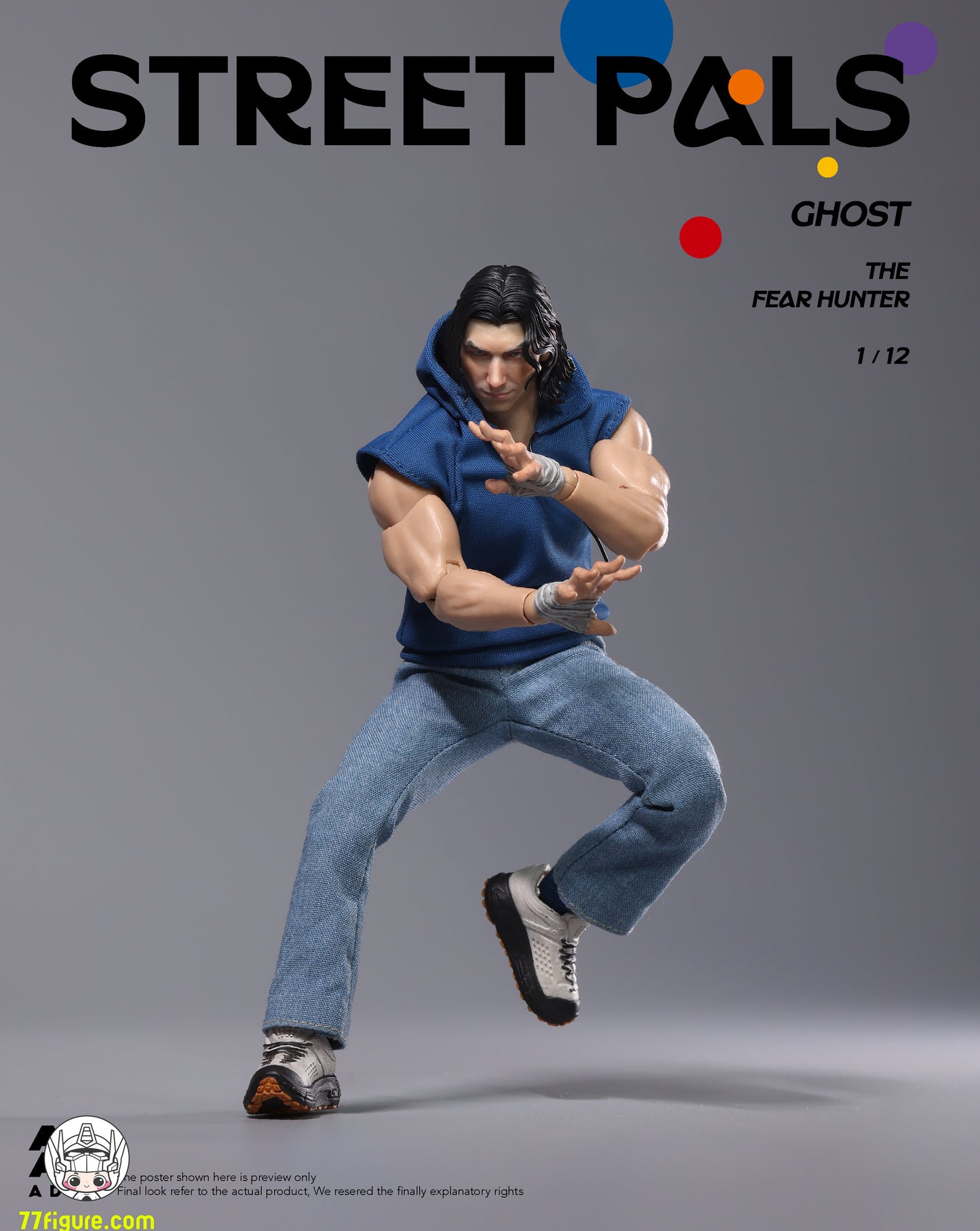 【予約商品】ADAM 1/12 ADS-001 Street Pals ゴースト・ザ・フィアハンター 塗装済み可動フィギュア
