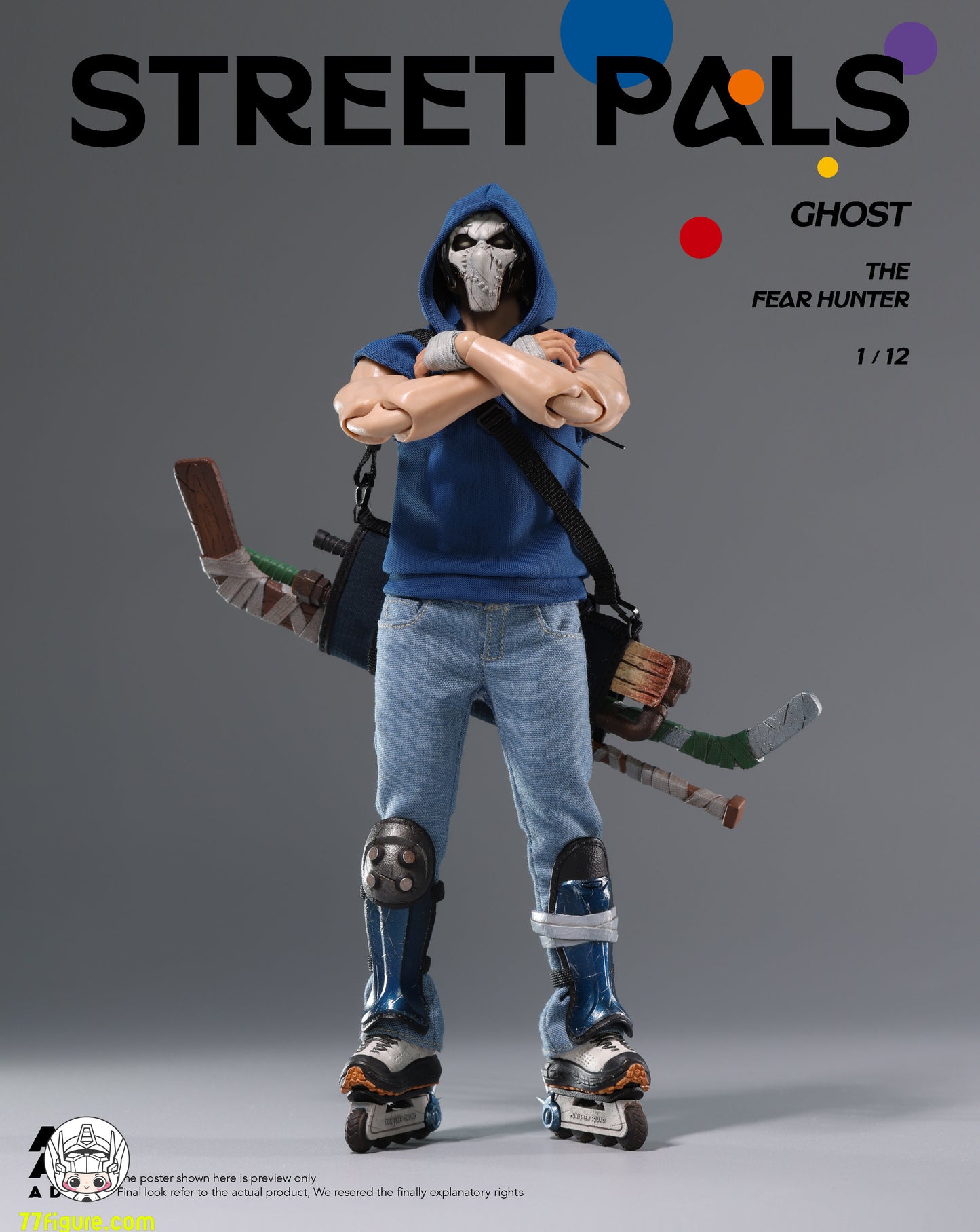 【予約商品】ADAM 1/12 ADS-001 Street Pals ゴースト・ザ・フィアハンター 塗装済み可動フィギュア
