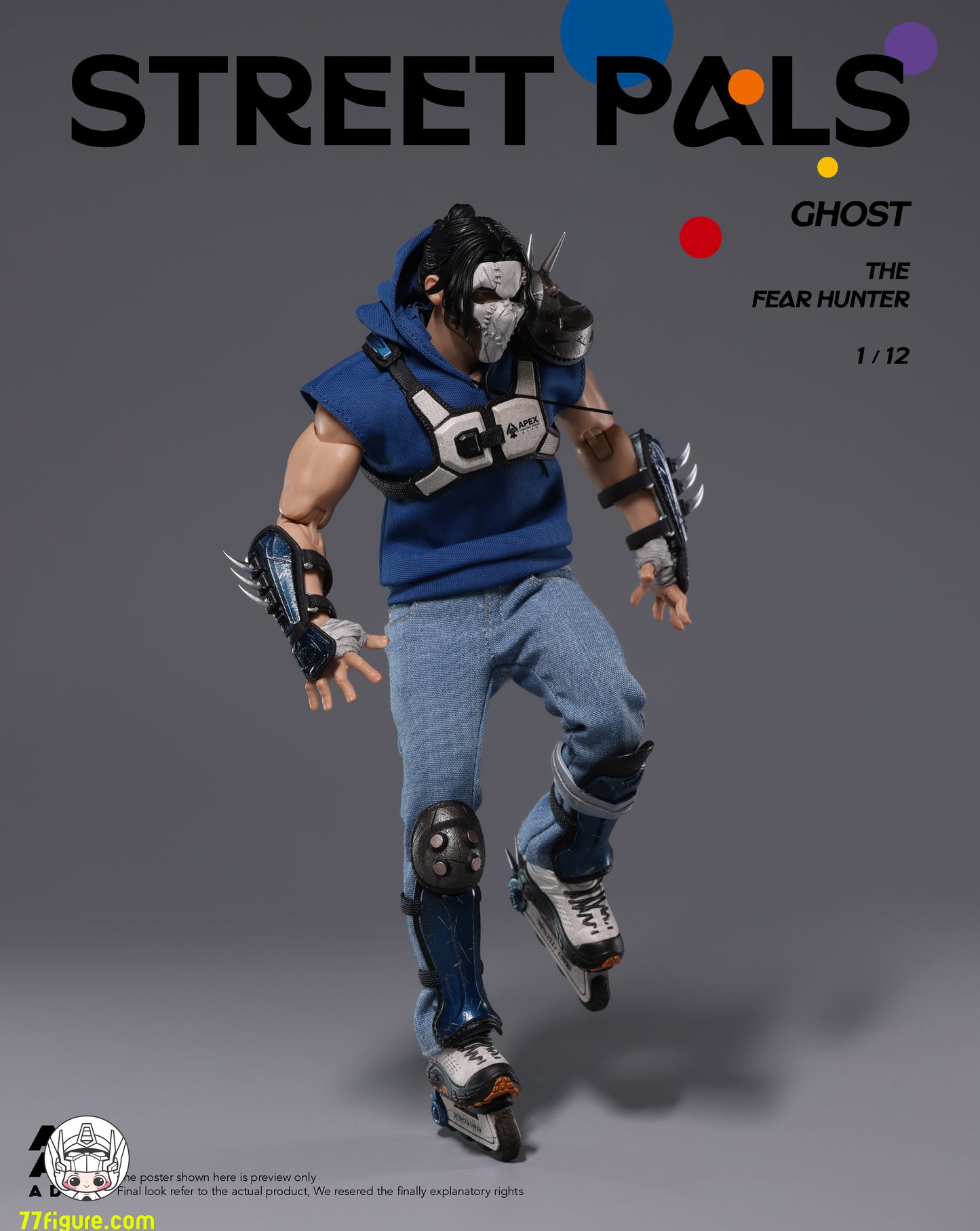 【予約商品】ADAM 1/12 ADS-001 Street Pals ゴースト・ザ・フィアハンター 塗装済み可動フィギュア