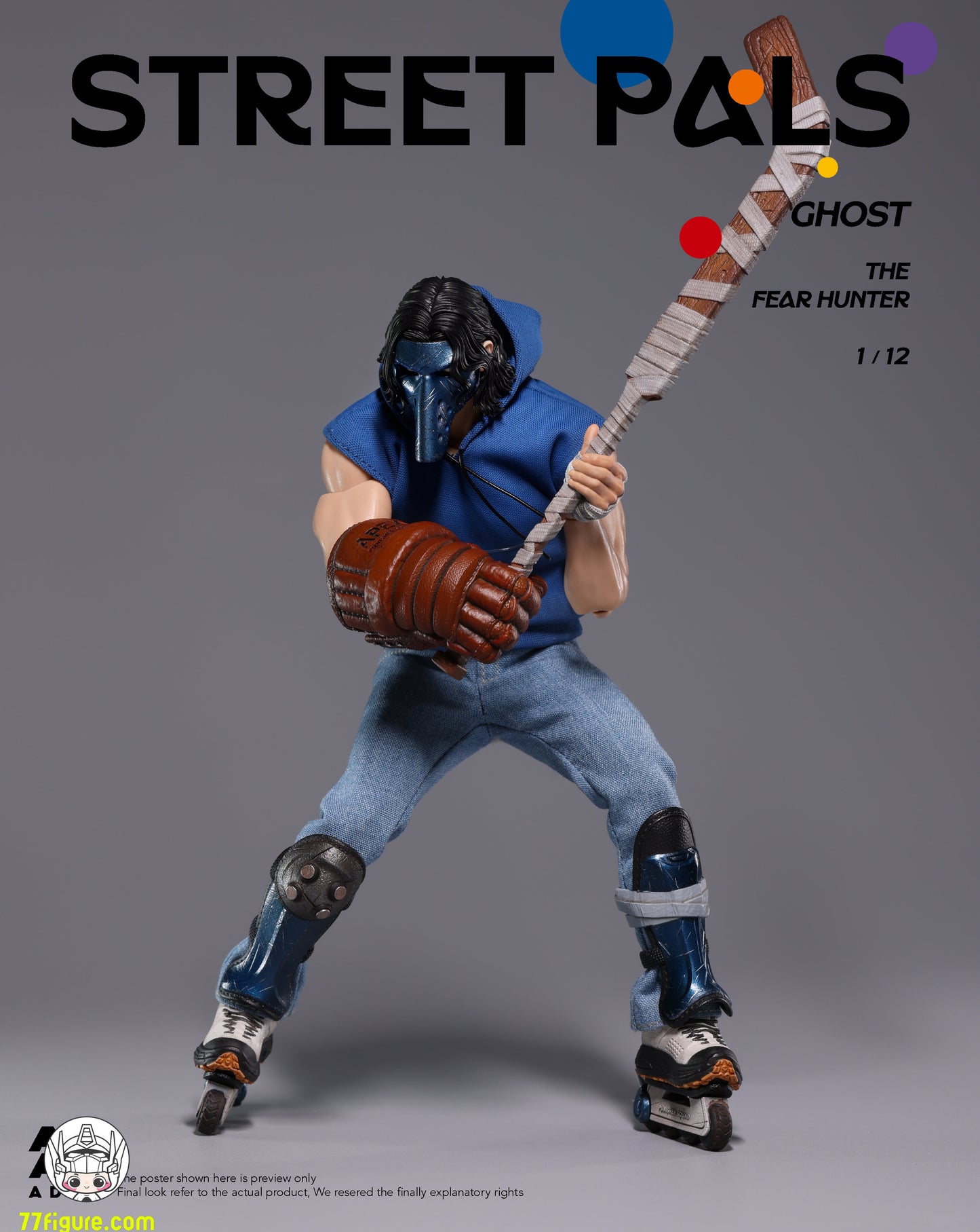 【予約商品】ADAM 1/12 ADS-001 Street Pals ゴースト・ザ・フィアハンター 塗装済み可動フィギュア
