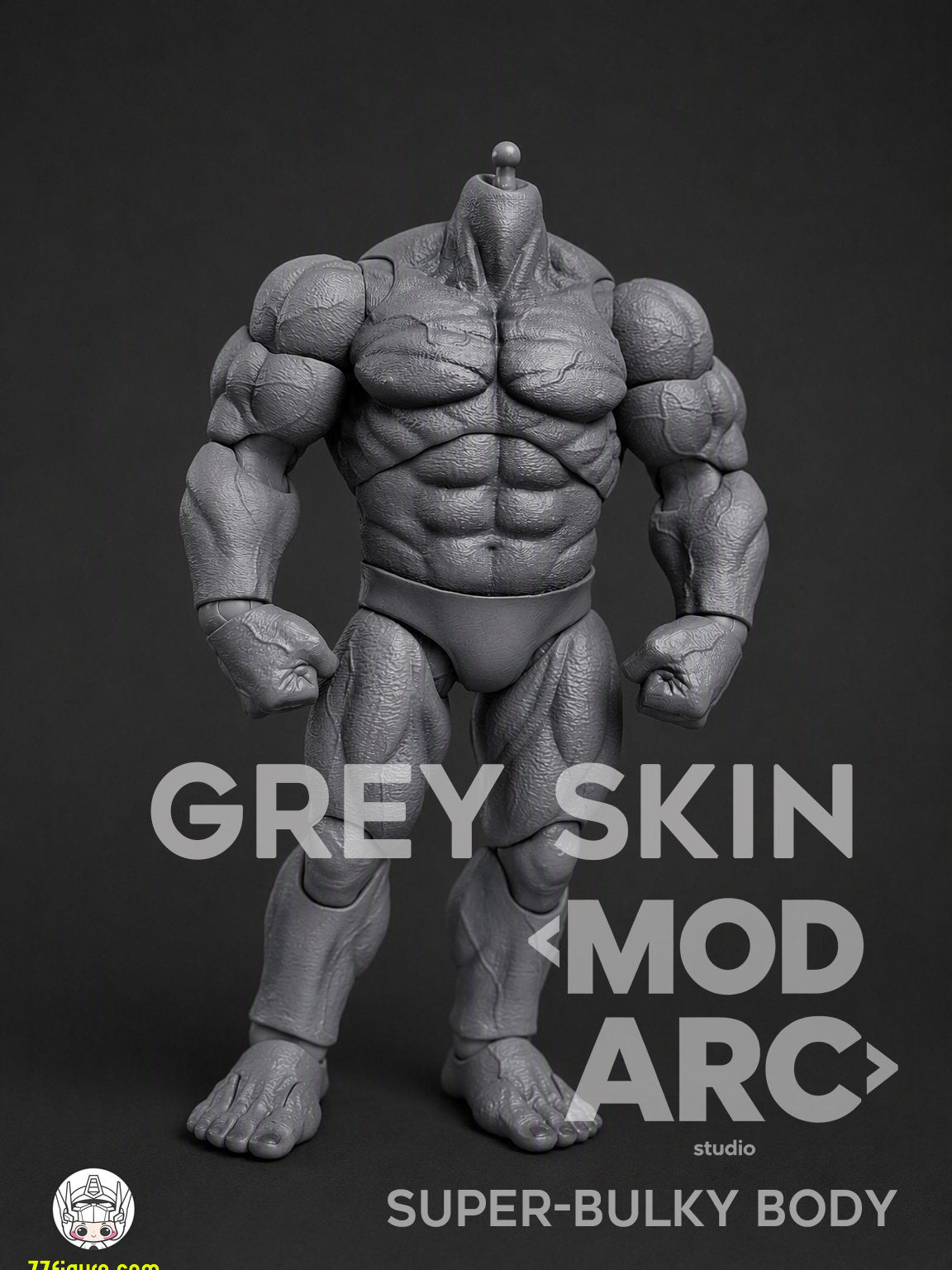 【予約商品】MODARC Studio 1/12 スーパーバルキー 男性ボディ グレースキンVer. 塗装済み可動フィギュア