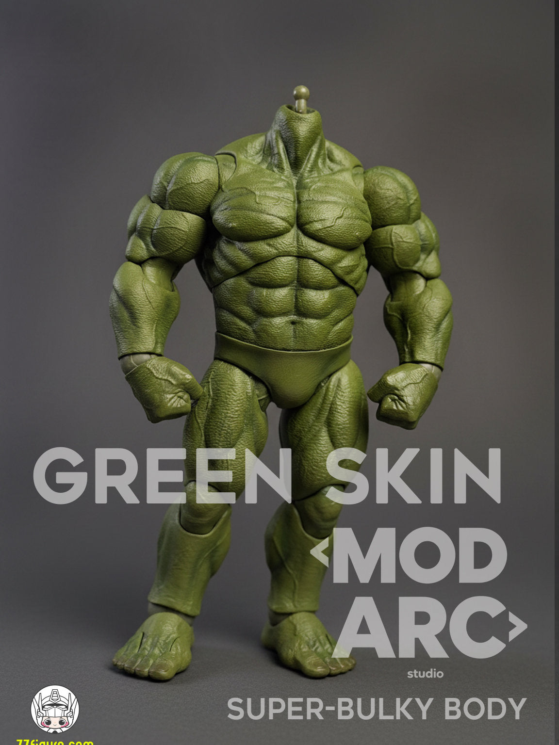 【予約商品】MODARC Studio 1/12 スーパーバルキー 男性ボディ グリーンスキンVer. 塗装済み可動フィギュア
