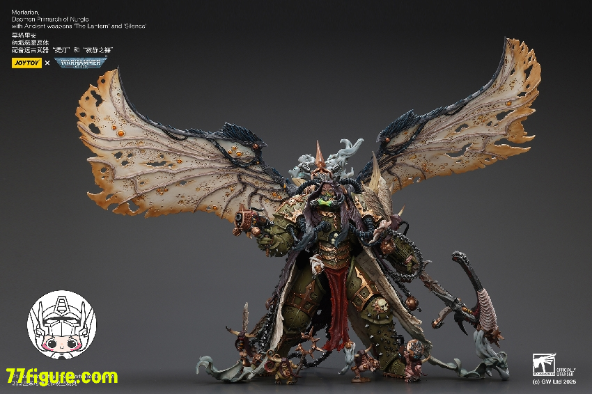【予約商品】ジョイトイ JoyToy Source 1/18 『ウォーハンマー40K』モータリオン ナーグルのデーモン・プライマーク 古代の武器「ランタン」と「サイレンス」付き 塗装済み可動フィギュア