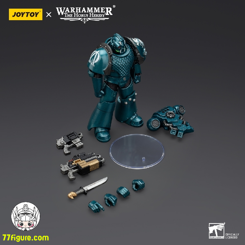 【品切れ】ジョイトイ JoyToy Source 1/18 『ウォーハンマー ホルスの異端』アルファ・レギオン ヘッドハンター ベインストライク コンビボルターとパワーダガー付き 塗装済み可動フィギュア