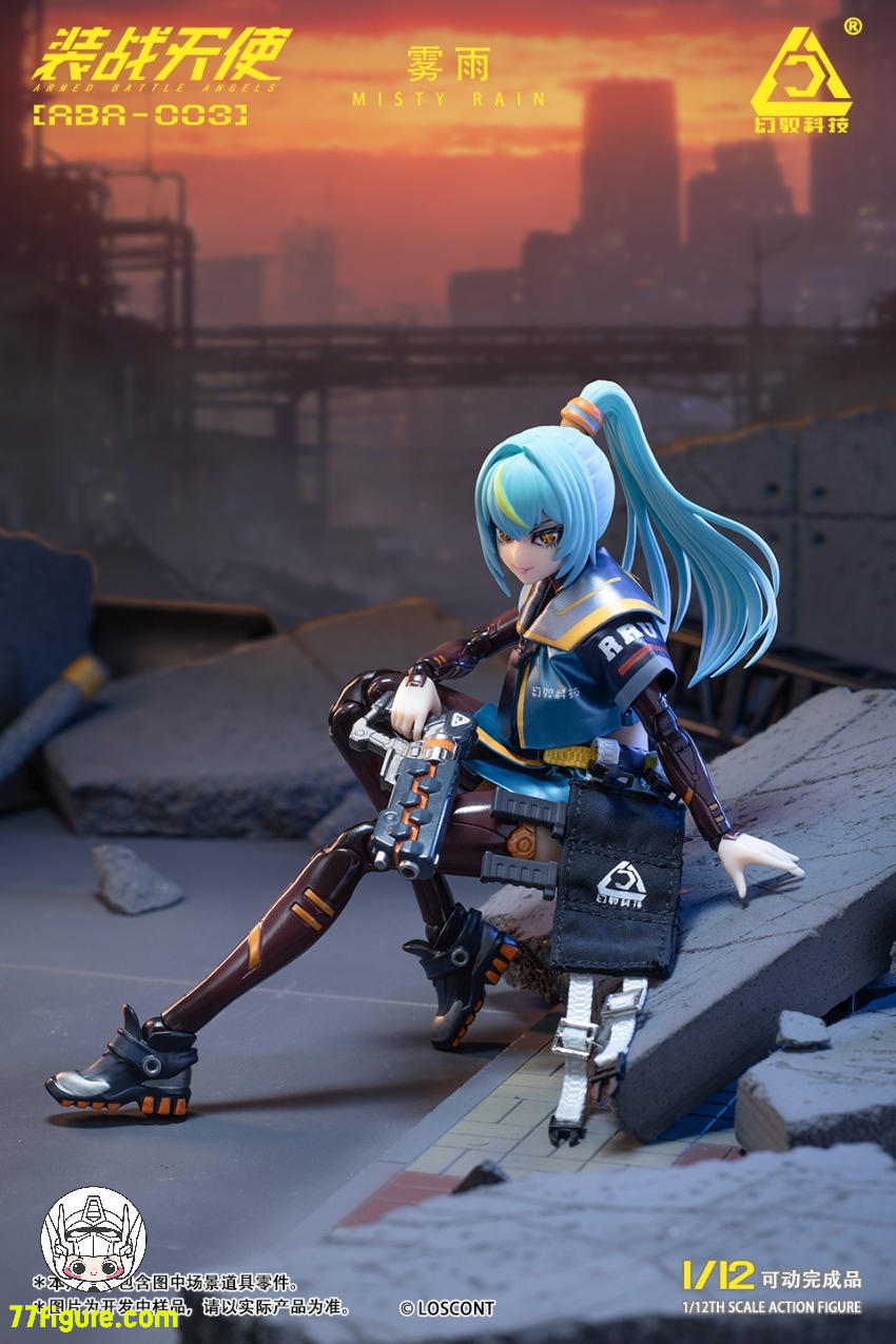 Loscont 1/12 ABA-003『装戦天使』霧雨 塗装済み可動フィギュア