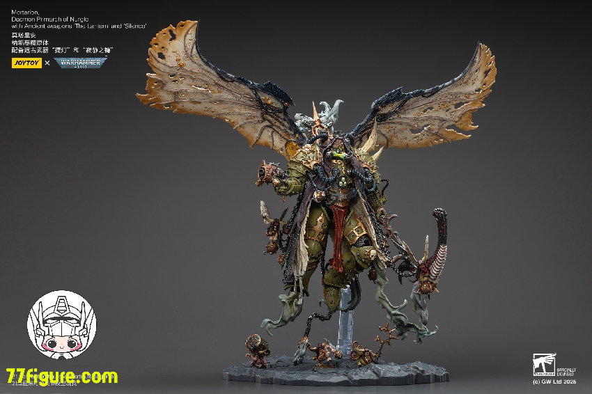 【予約商品】ジョイトイ JoyToy Source 1/18 『ウォーハンマー40K』モータリオン ナーグルのデーモン・プライマーク 古代の武器「ランタン」と「サイレンス」付き 塗装済み可動フィギュア