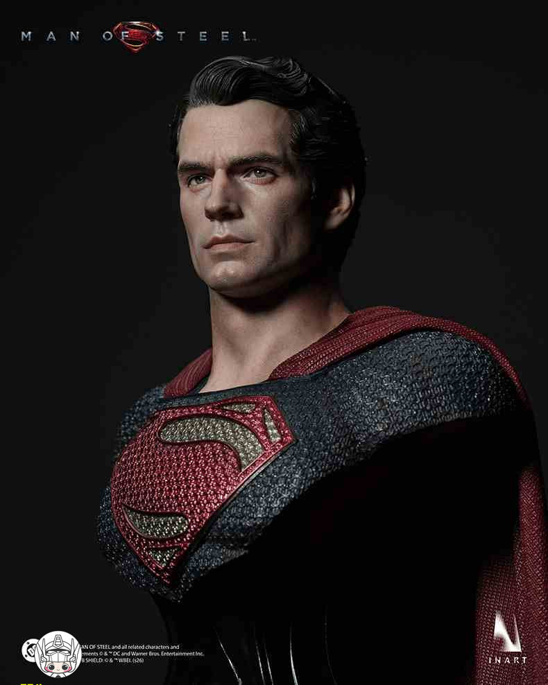 【予約商品】INART 1/6 AgA042 スーパーマン：マン・オブ・スティール スーパーマン ダブルヘッドスカルプトVer. 塗装済み可動フィギュア